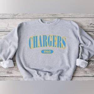 Chargers Offset Crewneck